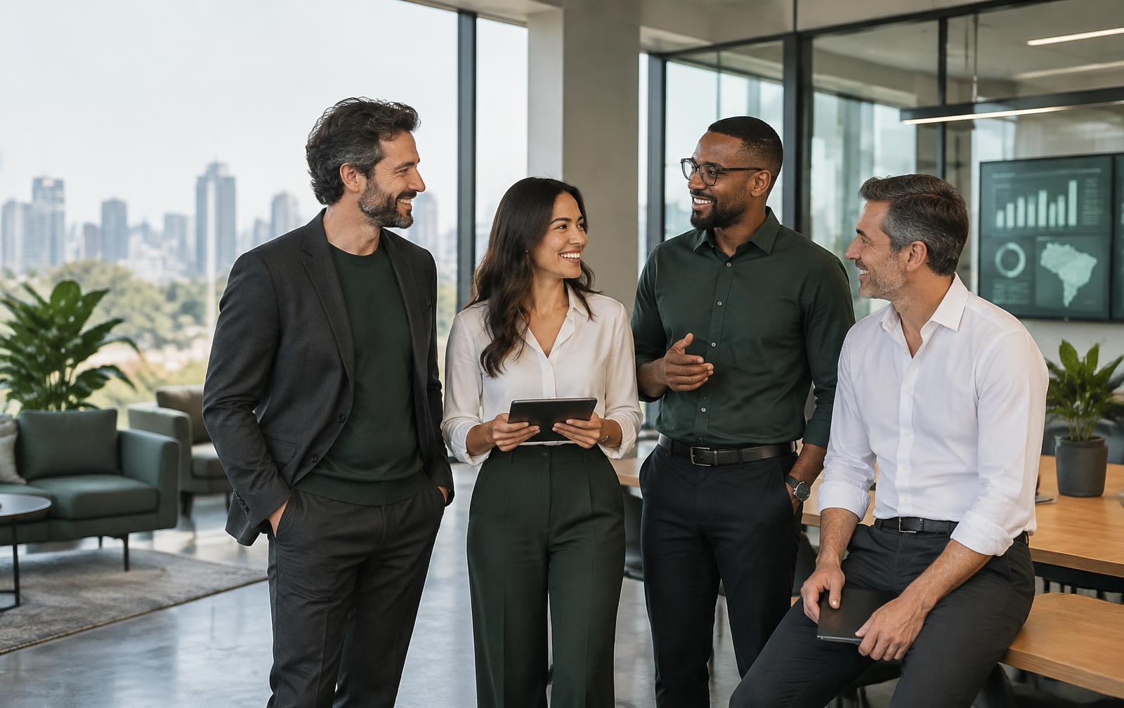 Liderança da Go Sales em reunião